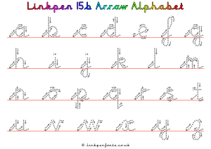 Free Handwriting Worksheet Linkpen15b Arrow Alphabet
