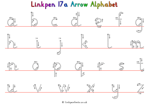 Free Handwriting Worksheet Linkpen17a Arrow Alphabet