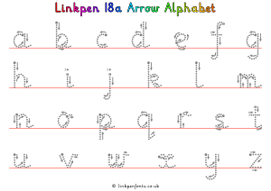 Free Handwriting Worksheet Linkpen18a Arrow Alphabet