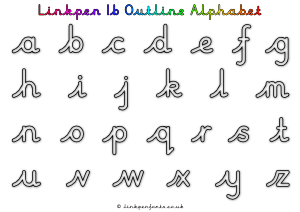 Free Handwriting Worksheet Linkpen1b Outline Alphabet