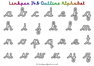 Free Handwriting Worksheet Linkpen24b Outline Alphabet