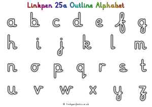 Free Handwriting Worksheet Linkpen25a Outline Alphabet