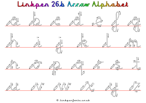 Free Handwriting Worksheet Linkpen26b Arrow Alphabet