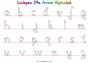 Free Handwriting Worksheet Linkpen29a Arrow Alphabet