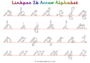 Free Handwriting Worksheet Linkpen2b Arrow Alphabet