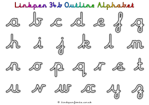 Free Handwriting Worksheet Linkpen34b Alternative z Outline Alphabet