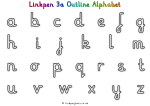 Free Handwriting Worksheet Linkpen3a Outline Alphabet