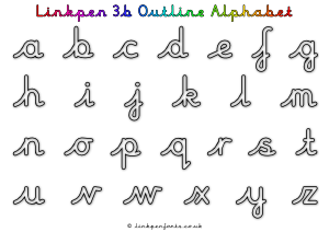 Free Handwriting Worksheet Linkpen3b Outline Alphabet