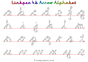 Free Handwriting Worksheet Linkpen4b Arrow Alphabet