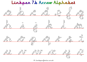 Free Handwriting Worksheet Linkpen7b Arrow Alphabet