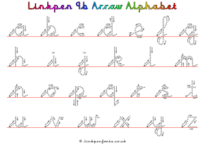 Free Handwriting Worksheet Linkpen9b Arrow Alphabet