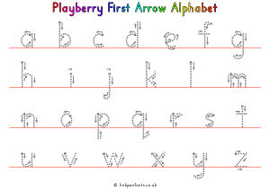 Free Handwriting Worksheet Playberry First Arrow Alphabet